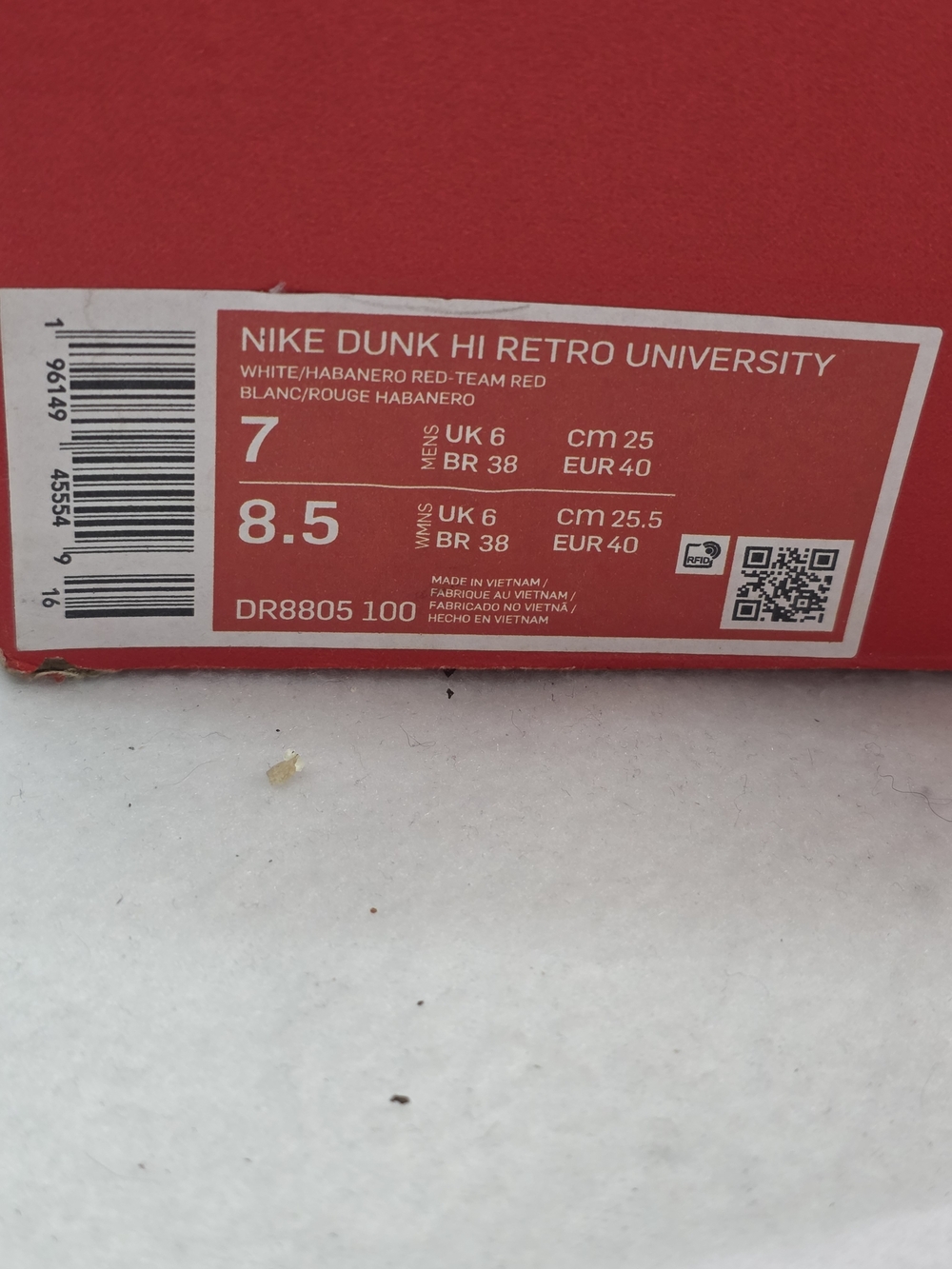 Mens Nike Dunk High Chenille Swoosh Sneakers Green Red Orange Yellow - Picture 9 of 9
